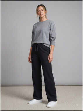 Women's rag & bone Wide Leg Sweatpants Size M Black